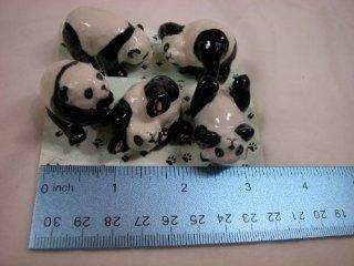 Miniature Porcelain Animals Panda Family #FOR709   Collectible Figurines