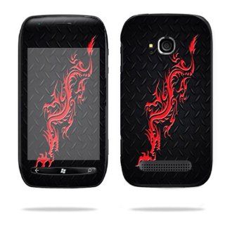 Protective Vinyl Skin Decal Cover for Nokia Lumia 710 4G Windows Phone T Mobile Cell Phone Sticker Skins Red Dragon Cell Phones & Accessories