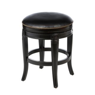 Hillsdale Furniture Montello Backless Wood Swivel Stool in Black Honey