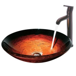 Vigo Magma Tempered Glass Bathroom Sink   VG07020