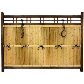 Oriental Furniture Japanese Bamboo 4 x 5 Kumo Fence