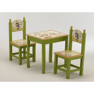 Kindergarten Plus Safari Kids 3 Piece Table and Chair Set