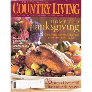 Country Living, The Entertaining Issue, November 2005 (Volume 28) Nancy Mernit Soriano Books