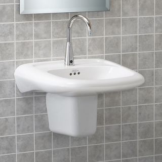 American Standard Murro Wall Hung Bathroom Sink with Center Hole