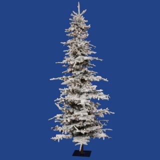 Vickerman Flocked Georian Fir 7.5 Green Artificial Christmas Tree