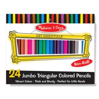 Melissa and Doug Jumbo Triangular Colored Pencils, 24 Pack