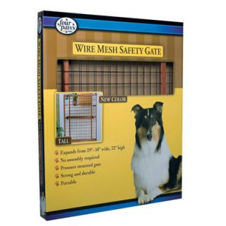 Four Paws Wood Frame with Coated Wire Pet Gate