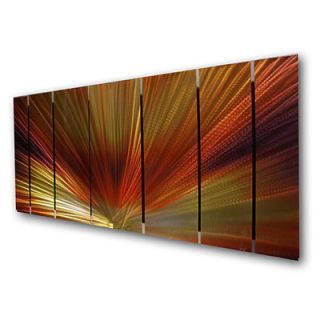 My Walls Abstract by Ash Carl Metal Wall Art in Orange   23.5 x 60