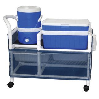 MJM International Hydration Cart with 48 Quart Ice Chest, 5 Gallon