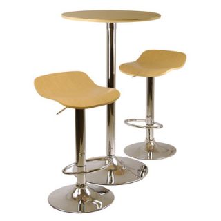 Winsome Kallie 3 Piece Pub Table and Stools Set in Natural