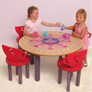 Room Magic Little Girl Tea Set Kids 5 Piece Table and Chair Set