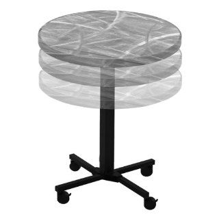 Round Swirl Top Aluminum Mobile Cafe Table   Adjustable Height (30" Diameter)   Dining Tables