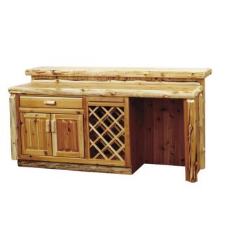 Bar with refrigerator opening Traditional Cedar Log collection Liquid