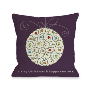 OneBellaCasa Holiday Large Ball Ornament Pillow