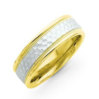 14k Two Tone Gold New Fancy Band Rings Jewelry
