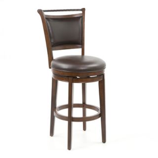 Hillsdale Furniture Calais Swivel Bar Stool in Brown Cherry