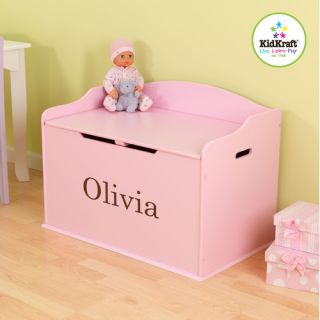 Personalized Austin Toy Box in Pink