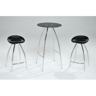 new spec cafe 320 black tempered glass bar table