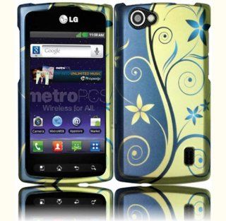 Royal Swirl Design Hard Case Cover for LG Optimus M+ MS695 Cell Phones & Accessories