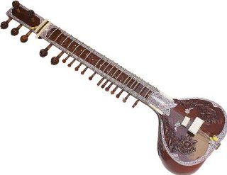 MAHARAJA Sitar   Kharaj Pancham   32P   Single Tumba   with Fiber Case (PDI IJ) Musical Instruments