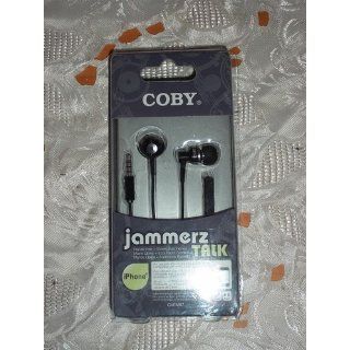 Coby CVEM87 Stereo Earphones with Microphone for iPhone   Black Cell Phones & Accessories