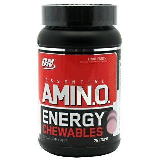 Optimum Nutrition Essential Amino Energy Chewables Diet Supplement, Fruit Punch, 75 Count Health & Personal Care