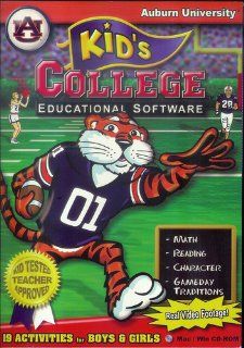 Kids College Educational Software 19 Activities 8500 Questions Boys and Girls Auburn University Officially Licensed Collegiate Product Software