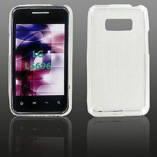 LG LS696 (Optimus Elite) Crystal Clear White Skin Case Cell Phones & Accessories