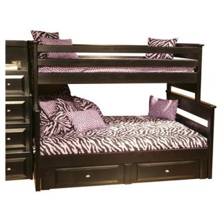 Chelsea Twin Over Full Bunk Bed in Black Cherry