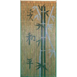 Bamboo54 Chinese Characters with Bamboo Scene Curtain Single Panel