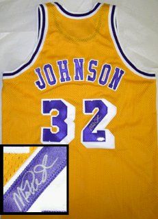 Magic Johnson Autographed Jersey  Sports Related Collectibles  Sports & Outdoors