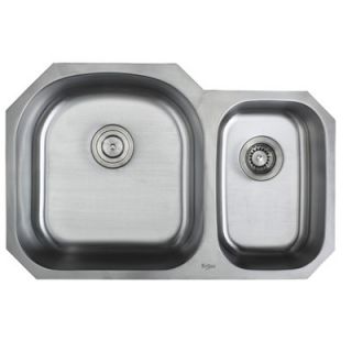 Kraus 31.5 x 20.5 Undermount 60/40 Double Bowl 16 Gauge Kitchen Sink