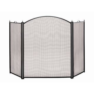 Minuteman Arched 3 Panel Steel Fireplace Screen