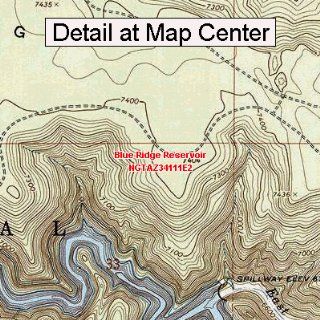 USGS Topographic Quadrangle Map   Blue Ridge Reservoir, Arizona (Folded/Waterproof)  Outdoor Recreation Topographic Maps  Sports & Outdoors