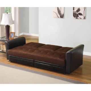 Wildon Home ® Convertible Sofa with Storage Drawers and Cup Holder