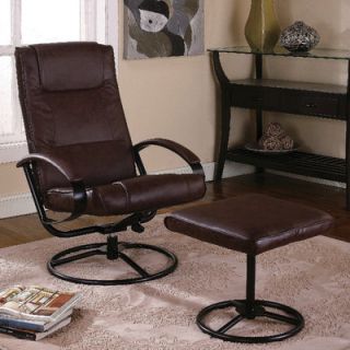 InRoom Designs Two Toned Relax Reclining Chair and Ottoman