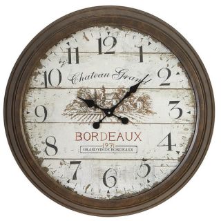 Oversized 28 Bordeaux Vintage Style Wall Clock