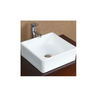 Bathroom sink Faucet not included Square tapered semi recessed ceramic