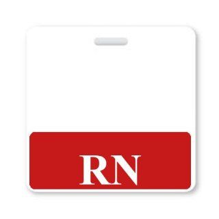 RN Horizontal Badge Buddy with Red Border  Badge Holders 
