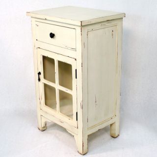 Heather Ann Wooden Cabinet with Glass Insert
