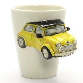 Classic Yellow Mini Cooper Automative Mug 00004 Ceramic 3D Mug Handmade Coffee Cup Antique Lover Collectible Gifts  