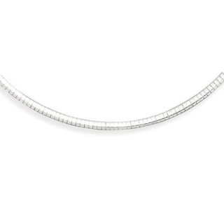 Silver 20 Inch3mmDomed Omega Necklace   Lobster Clasp   20 Inch