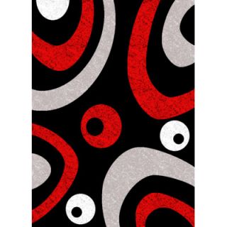 Infinity Home Harmony Black Eclipse Abstract Rug