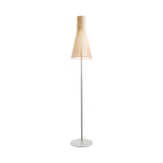 Floor Lamps   Material Wood, Shade Color White