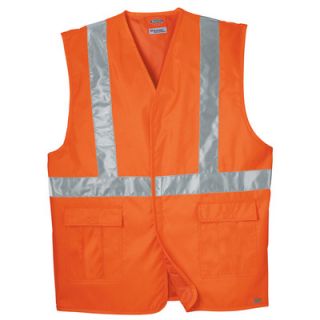 Dickies High Visibility ANSI Class 1 Tri Color Safety Vest in Orange