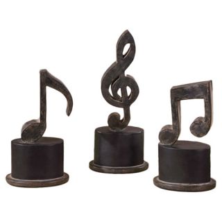 Piece Music Note Sculpture Set