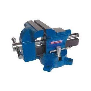 Westward 10D701 Bench Vise, Portable Swivel Base, 4 In Bench Clamps