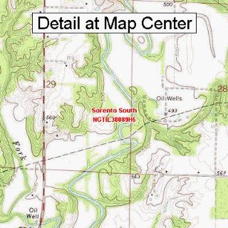 USGS Topographic Quadrangle Map   Sorento South, Illinois (Folded/Waterproof)  Outdoor Recreation Topographic Maps  Sports & Outdoors