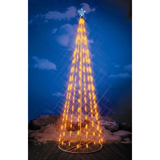 Homebrite Solar String Light Christmas Cone Tree in Yellow