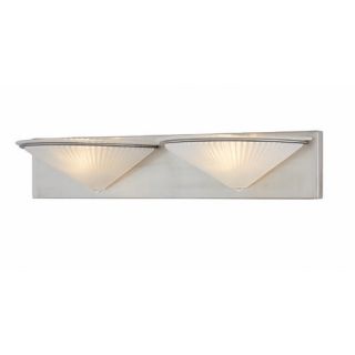 Frosted glass shade Polished steel finish Damon collection 2 Light